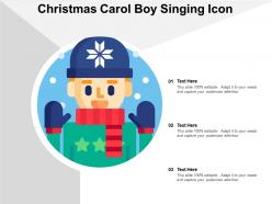 Christmas carol boy singing icon