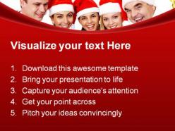 Christmas celebration people powerpoint backgrounds and templates 0111