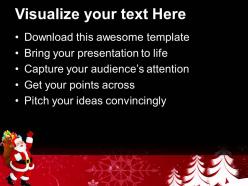 Christmas clipart happy santa claus on background powerpoint templates ppt for slides