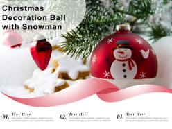 Christmas decoration ball with snowman