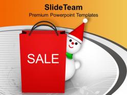 Christmas Gifts Winter Sale Isolated Celebration Paper Powerpoint Templates Ppt Backgrounds