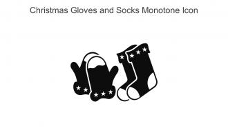 Christmas Gloves And Socks Monotone Icon In Powerpoint Pptx Png And Editable Eps Format