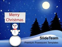 Christmas Greeting Pictures Of Jesus Snowman With Winter Powerpoint Templates Ppt For Slides