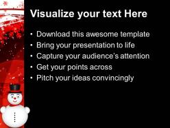 Christmas happy snowman festival powerpoint templates and themes