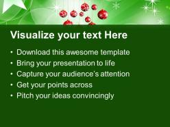 Christmas holiday 3d illustration of balls winter holidays templates ppt backgrounds for slides
