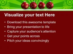 Christmas holiday attractive baubles festival powerpoint templates ppt backgrounds for slides