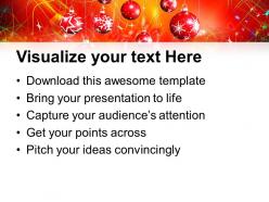 Christmas holiday baubles festival powerpoint templates ppt backgrounds for slides