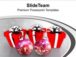 Christmas image festival peace boxes balls powerpoint templates ppt backgrounds for slides