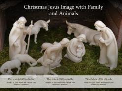 Christmas jesus image with family and animals