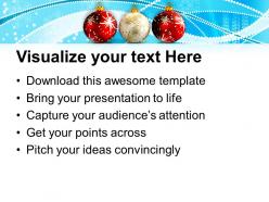 Christmas lights vintage balls powerpoint templates ppt backgrounds for slides
