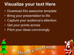 Christmas nativity free santa claus with gifts and tree templates ppt backgrounds for slides