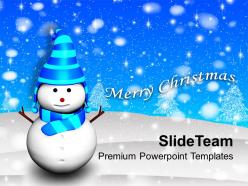 Christmas ornament 3d snowman holidays powerpoint templates ppt backgrounds for slides