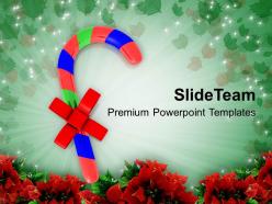 Christmas ornament candies on background powerpoint templates ppt backgrounds for slides