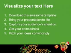 Christmas peace festival powerpoint templates and powerpoint backgrounds 0511