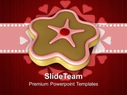 Christmas Pictures Jesus Cookies On Abstract Background Powerpoint Templates Ppt For Slides