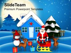 Christmas present happy scene holidays powerpoint templates ppt backgrounds for slides