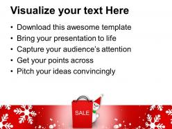 Christmas present happy shopping bag winter background powerpoint templates ppt backgrounds