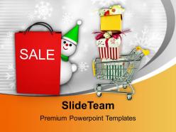 Christmas sale basket full of items powerpoint templates ppt themes and graphics 0113