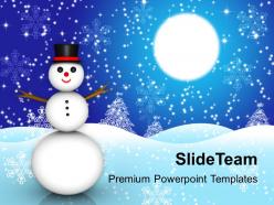 Christmas Stocking Winter Snowman Holidays Powerpoint Templates Ppt Backgrounds For Slides