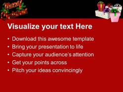 Christmas time merry pile of gift boxes celebration holiday powerpoint templates