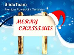 Christmas tree pictures happy santas message on wooden board templates ppt for slides powerpoint