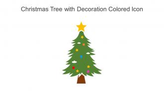 Christmas Tree With Decoration Colored Icon In Powerpoint Pptx Png And Editable Eps Format