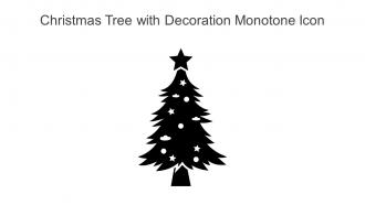 Christmas Tree With Decoration Monotone Icon In Powerpoint Pptx Png And Editable Eps Format