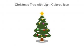 Christmas Tree With Light Colored Icon In Powerpoint Pptx Png And Editable Eps Format