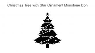 Christmas Tree With Star Ornament Monotone Icon In Powerpoint Pptx Png And Editable Eps Format