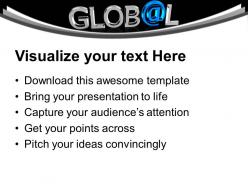 Chrome letters spelling the word global powerpoint templates ppt themes and graphics 0113