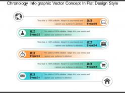 Chronology info graphic vector concept in flat design style