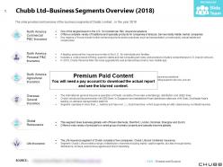 Chubb ltd business segments overview 2018