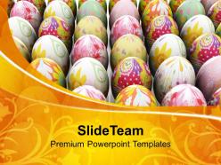 Church easter collection of eggs for festival powerpoint templates ppt backgrounds slides