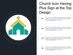 Church icon having plus sign at the top design