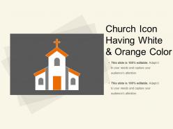 Church icon having white and orange color