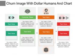 Churn image with dollar humans and chart