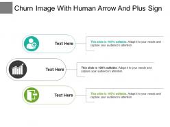 Churn image with human arrow and plus sign