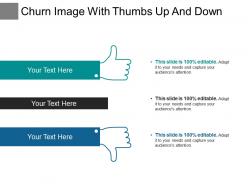 Churn image with thumbs up and down