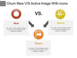Churn new vs active image with icons