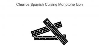 Churros Spanish Cuisine Monotone Icon In Powerpoint Pptx Png And Editable Eps Format