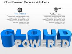Ci cloud powered services with icons powerpoint template