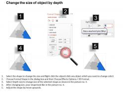 Ci five pieces triangle puzzle process diagram powerpoint template