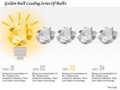 Ci golden bulb leading series of bulbs powerpoint template