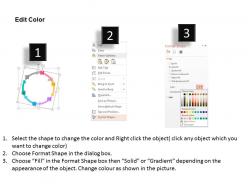 Ci six staged circle timeline infographcis and icons flat powerpoint design