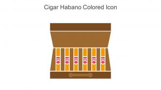 Cigar Habano Colored Icon In Powerpoint Pptx Png And Editable Eps Format