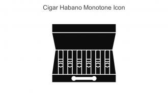Cigar Habano Monotone Icon In Powerpoint Pptx Png And Editable Eps Format