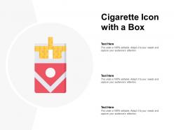 Cigarette icon with a box