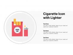 Cigarette icon with lighter
