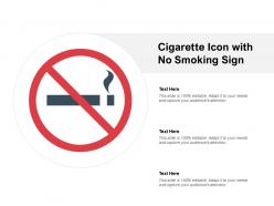 Cigarette icon with no smoking sign