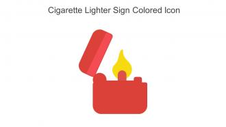 Cigarette Lighter Sign Colored Icon In Powerpoint Pptx Png And Editable Eps Format